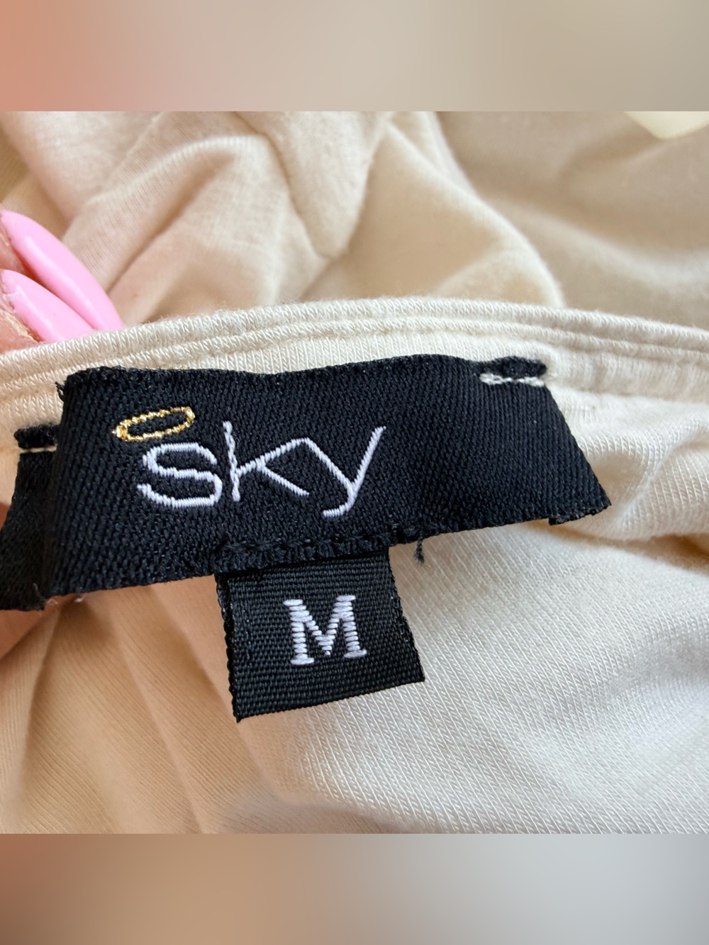 SKY MAXI DRESS IN IVORY WITH TAN SUEDE MID CUTOUTS - Picture 9 of 9
